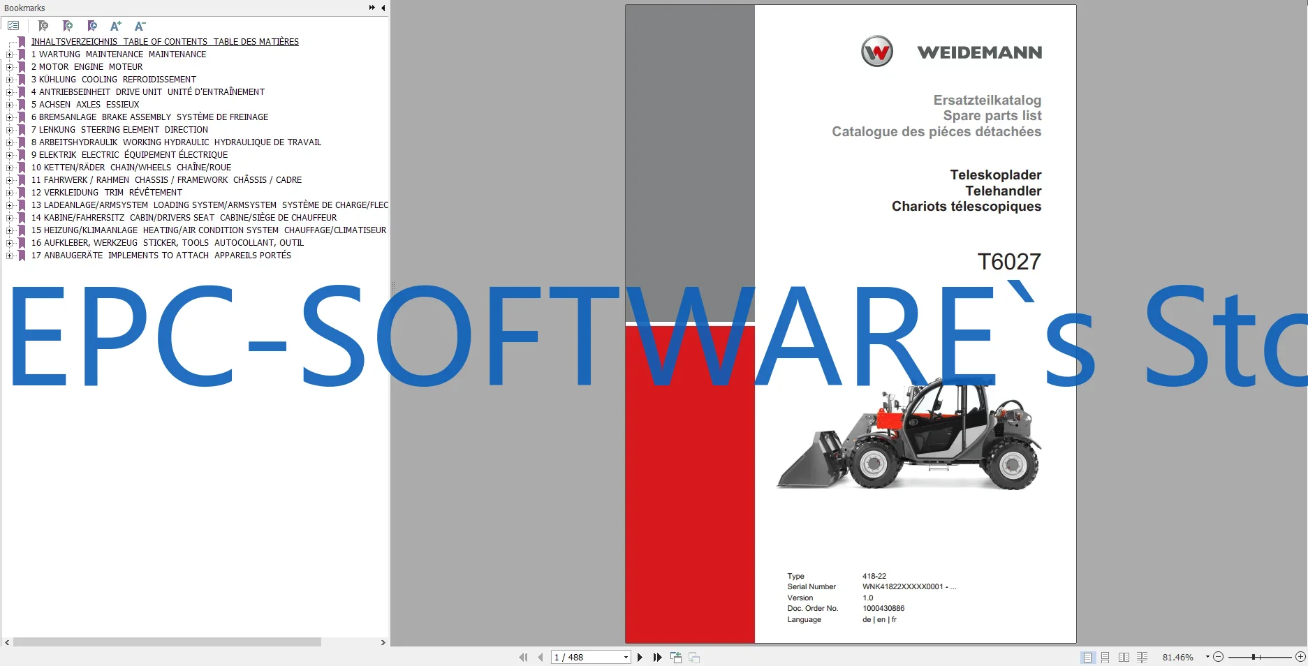Heavy Equipment Software - Catalogo dei pezzi di ricambio per