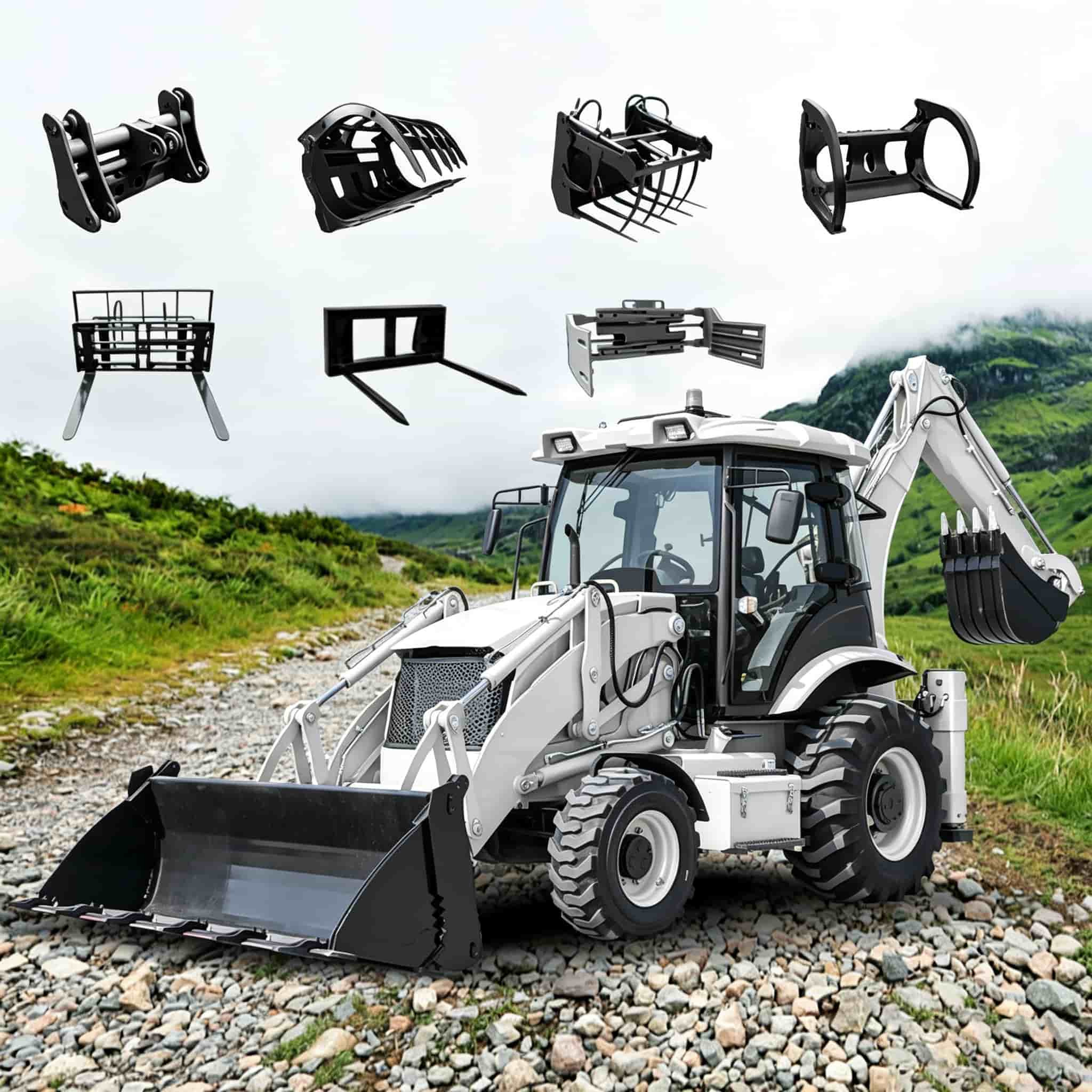 Heavy Equipment Grinder - Escavatore con caricatore posteriore certificato CE